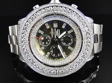 breitling diamond watch mens